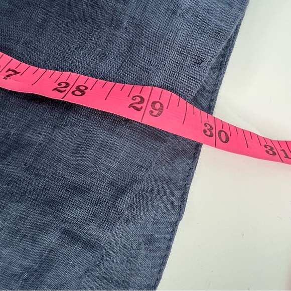 Worth Collective Cassidy 100% Linen On Off Shoulder Mini Dress in Denim Sz S - Picture 9 of 9